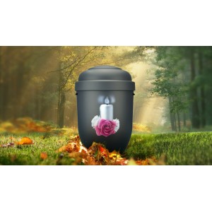 Biodegradable Cremation Ashes Funeral Urn / Casket - CANDLE & ROSARY